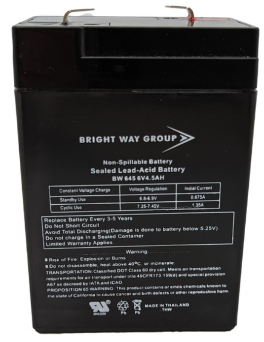 Battery, Life Fitness 6 Volt (Cheaper Alternative)