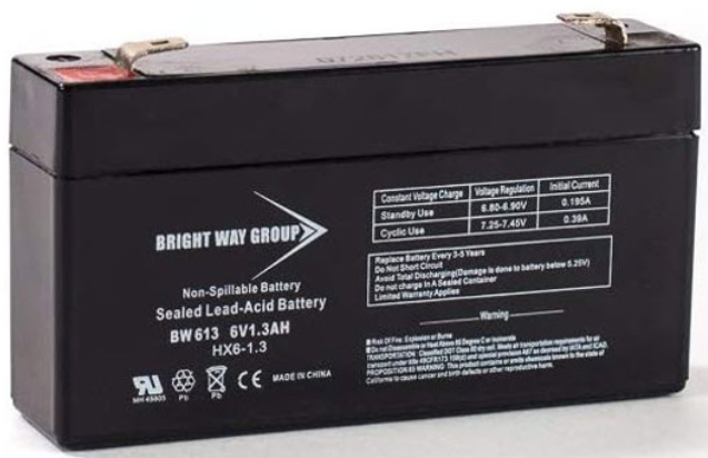 Stairmaster Rechargeable Battery - 6 Volt 1.2 AH