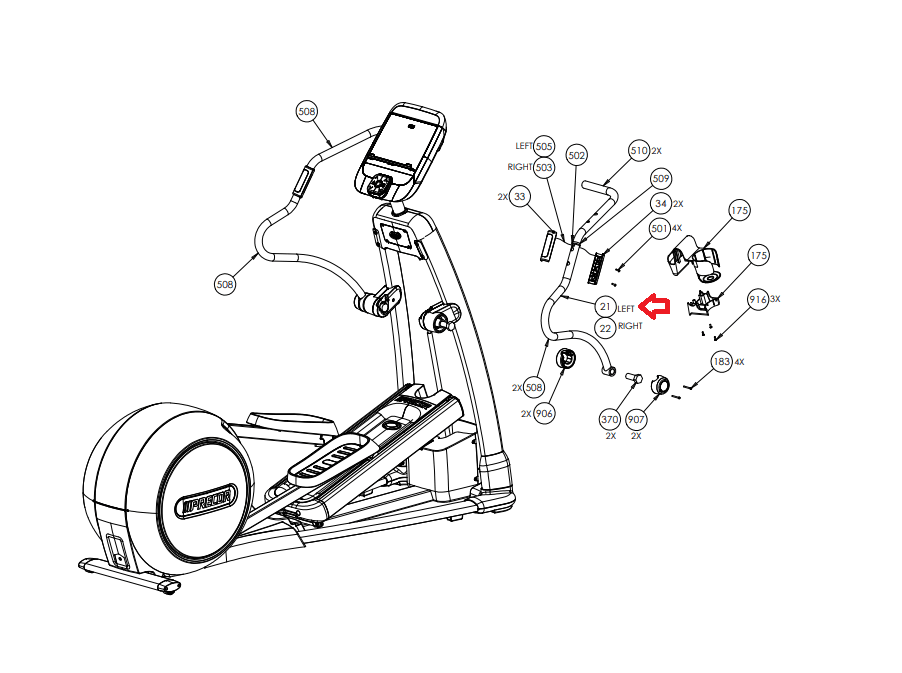 Diagram Precor Amt Machine Precor AMT-12 885 833 823 835