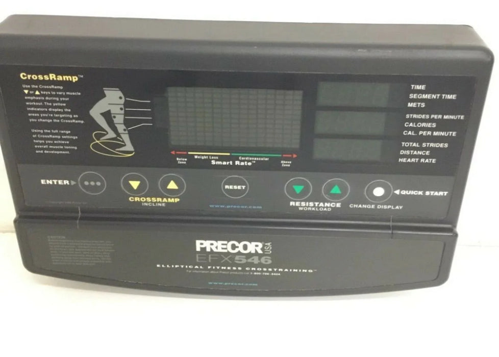 Precor EFX 546 Elliptical Display Console Board (38211-101 OR 38676-105 OR 38912-203)