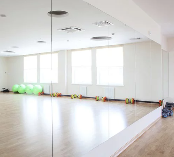 5mm Gym Dance Wall Mirror (4' x 6') - Polished Edges