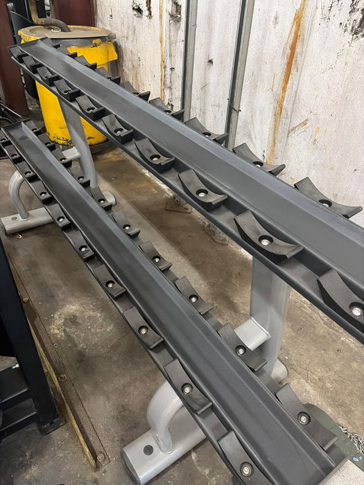 Life fitness dumbbell rack