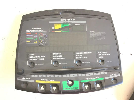 Precor EFX 546 C546 Elliptical Display Console Panel Board & Overlay